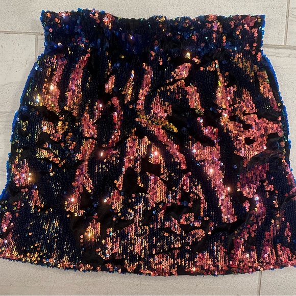 Zara knit sequinned skirt with elastic waist - US M - Picture 2 of 3